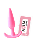 Plug anal rose souple base évasée Pocket Pleasure 1 dosette lubrifiant Plug anal rose souple base évasée Pocket Pleasure 1 dosette lubrifiant