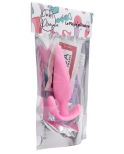 Plug anal rose souple base évasée Pocket Pleasure 1 dosette lubrifiant Plug anal rose souple base évasée Pocket Pleasure 1 dosette lubrifiant