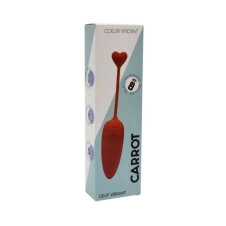 CARROT, Un Œuf vibrant avec télécommande, couleur et forme Carotte en silicone médical