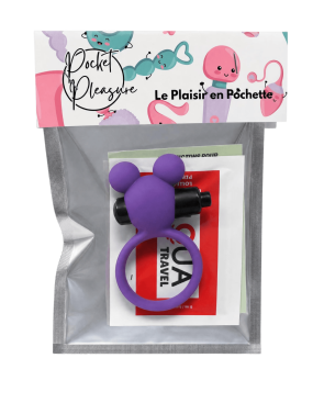 Anneau Vibrant Ourson Violet 1 dosette de lubrifiant — Pocket Pleasure