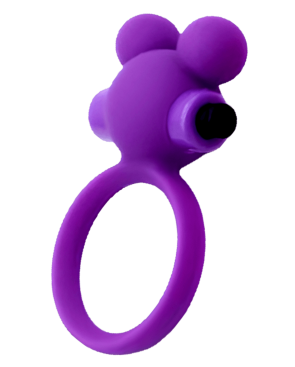 Anneau Vibrant Ourson Violet 1 dosette de lubrifiant — Pocket Pleasure