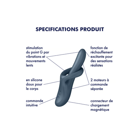 Vibromasseur chauffant Heat Flex 4 - Satisfyer