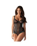 Amanta Body ouvert - Noir et Turquoise Amanta Body ouvert - Noir et Turquoise