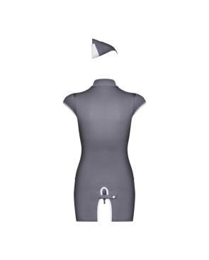 Stewardess Costume 3 pcs - Gris