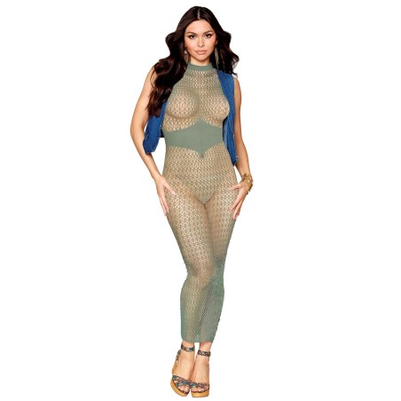 Robe bodystocking en filet dans un design géométrique sans couture