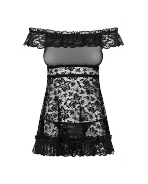 Flores babydoll - Noir