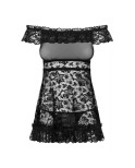 Flores babydoll - Noir