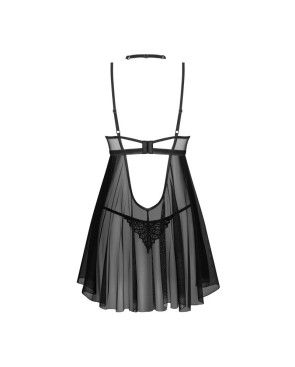 Donarella babydoll et String - Noire - NP