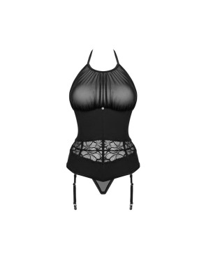 Serafia guêpière et string - Noir