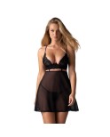 Nutris babydoll et String - Noire