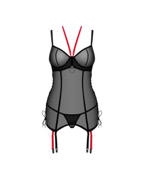 Glandez guêpière et string - Noir