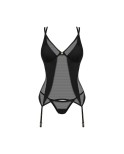 Nesari corset et string - Noir Nesari corset et string - Noir
