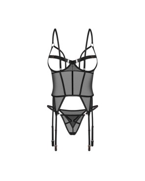 Euridia corset et string - Noirs