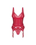 Cupide Desir corset et string - Rouge Cupide Desir corset et string - Rouge