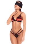 Ensemble lingerie 3 pièces noir et rouge avec soutien-gorge, string et bandeau – Mapalé 80058 Ensemble lingerie 3 pièces noir et rouge avec soutien-gorge, string et bandeau – Mapalé 80058