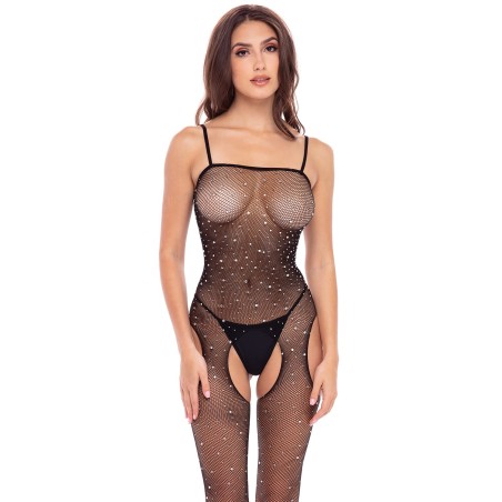 Bodystocking noir scintillante