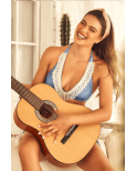 Bikini Denim Bohème avec Franges 