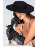 Une paire de gants noirs avec franges - Mapalé Une paire de gants noirs avec franges - Mapalé