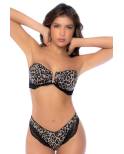 Bikini Bandeau Léopard avec Dentelle Bikini Bandeau Léopard avec Dentelle
