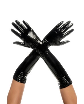 Gants en vinyle noir 