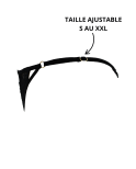 Tanga noir en dentelle avec bijou losanges dorés Tanga noir en dentelle avec bijou losanges dorés