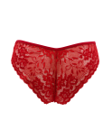 Culotte rouge en dentelle avec nœud en satin Culotte rouge en dentelle avec nœud en satin
