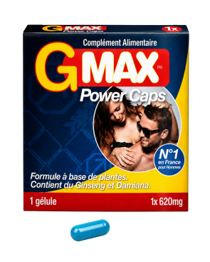 G-MAX Power Caps Boite de 1 gélule – Vitalité Bien-Être Masculin Complément alimentaire