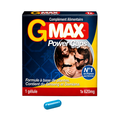 G-MAX Power Caps Boite de 1 gélule – Vitalité Bien-Être Masculin Complément alimentaire