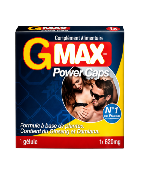 G-MAX Power Caps Boite de 1 gélule – Vitalité  Bien-Être Masculin Complément alimentaire