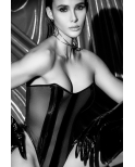 Body bustier en résille noir effet liquide avec laçage dos - Mapalé Body bustier en résille noir effet liquide avec laçage dos - Mapalé
