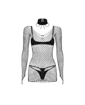 Sashalla ensemble de lingerie 4 pièces - Noir