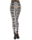 Leggings gris fashion imprimé touches de piano 