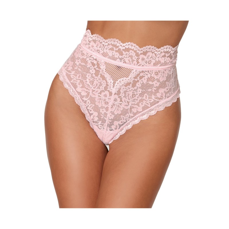 String dentelle taille haute rose String dentelle taille haute rose