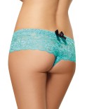 Shorty ouvert bleu turquoise court en dentelle Shorty ouvert bleu turquoise court en dentelle