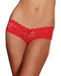 Shorty sexy taille basse rouge en dentelle Shorty sexy taille basse rouge en dentelle
