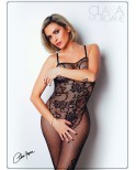 Bodystocking résille imprimé motifs floraux - Le Numéro 13 - Collection Bodystocking Bodystocking résille imprimé motifs floraux - Le Numéro 13 - Collection Bodystocking