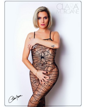 Combinaison en résille aspect toile araignée -  Le Numéro 7 - Collection Bodystocking 