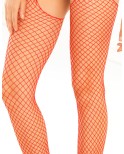 Bodystocking rouge filet ouvert devant et derrière 