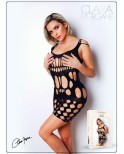 Robe moulante en résille noire - Le Numéro 4 - Collection Robe 