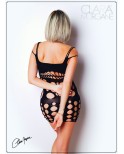 Robe moulante en résille noire - Le Numéro 4 - Collection Robe 