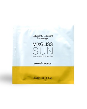 Dosette 2 En 1 Lubrifiant Et Huile De Massage Silicone Mixgliss Sun Monoï  4 ML 
