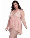 Body string grande taille décolleté effet nuisette ouverte Body string grande taille décolleté effet nuisette ouverte