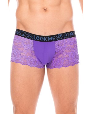 Boxer violet en dentelle délicate 