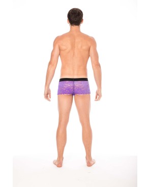 Boxer violet en dentelle délicate 