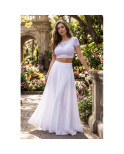 Top sexy court blanc bi matière réversible Top sexy court blanc bi matière réversible