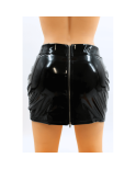 Jupe noire en simili cuir avec zip Lara