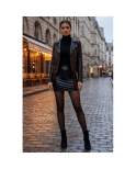 Jupe noire en simili cuir mat Sifia Jupe noire en simili cuir mat Sifia