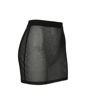 Jupe noire en résille transparente Maya