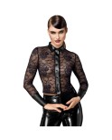 F377 Noirelle Chemise en dentelle boutonnée F377 Noirelle Chemise en dentelle boutonnée