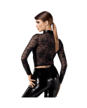 F377 Noirelle Chemise en dentelle boutonnée F377 Noirelle Chemise en dentelle boutonnée